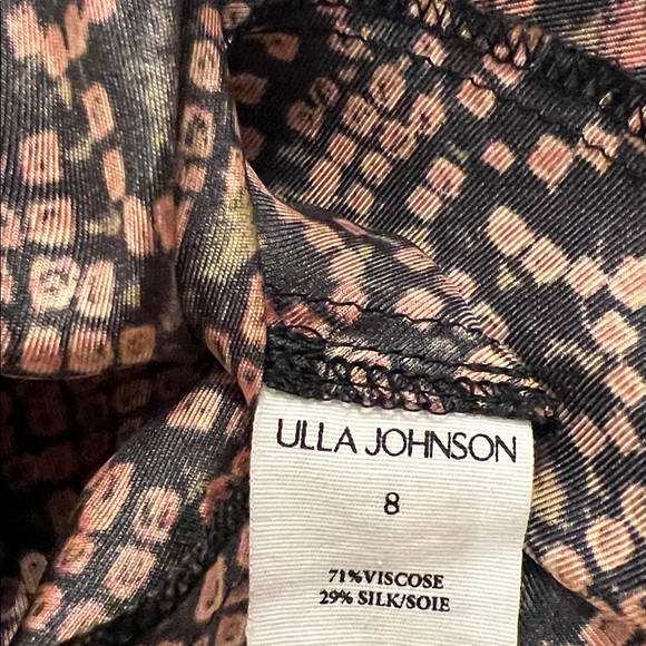 ULLA JOHNSON Mika Print Halter Neck Silk Midi Dress Size 8 $730 Tie Shoulders - Picture 2 of 9